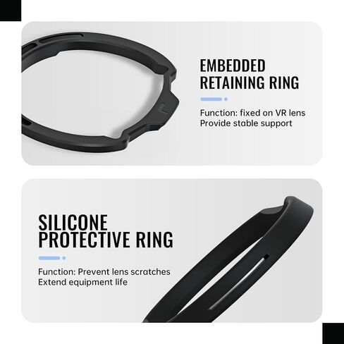 Hibloks Glasses Spacer for Oculus Quest 3S, Prevent Myopia Glasses and VR Lenses from Scratching. VR Protection Accessories with Silicone Anti-Scratch Ring and VR Universal Lens Protector Cover in Kuwait