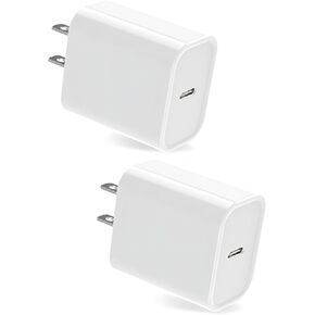 3Pack USB C Charger Block 20W, iGENJUN PD 3.0 Type C Charger Wall Charger USBC Power Adapter Brick Cube Fast Charger for Phone 16/16 Pro/15/14, Galaxy, Pixel, AirPods Pro-White