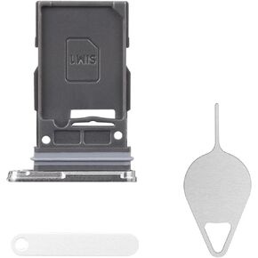 Sim Card Tray Replacement for Samsung Galaxy S24 (Single SIM Version) Marble Grey Card Tray Slot Holder Bracket Adapter with Needle Ejector for S24 SM-S921U SM-S921U1