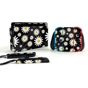 MightySkins Skin Compatible with Nintendo Switch OLED - Daisies | Protective, Durable, and Unique Vinyl Decal wrap Cover | Easy to Apply, Remove, and Change Styles | Made in The USA
