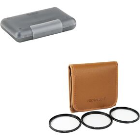 PROfezzion 8 Slots SD Card Holder for SD/SDXC/SDHC Card + 40.5mm Star Filter Kit 3 Pieces (4/6/8 Points) Adjustable Cross Screen Starburst Filter for Sony