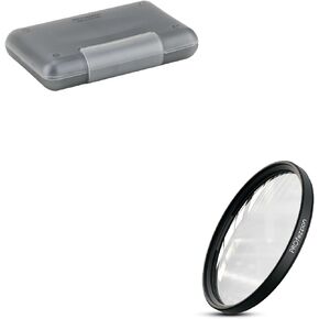 PROfezzion 8 Slots SD Card Holder for SD/SDXC/SDHC Card + 52mm Close-Up Filter (+10) Macro Lens Filter with Lens Filter Pouch for Fuji Fujifilm
