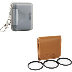 PROfezzion 12 Slots Portable SD Micro SD Memory Card Case + 62mm Star Filter Kit 3 Pieces Adjustable Cross Screen Starburst Filter for Sony