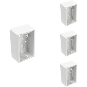 Leviton 42777-1WA Surface Mount Backbox, Single Gang, White, Box Depth Is 1.89 Inches (Pack of 4)