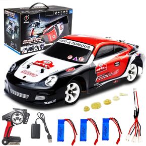 WPL C24 Crawler RC Car 1/16 RC Rock Crawler RC Truck 4x4 with 3 Upgraded 1200mah Battery 2.4GHz 4WD Remote Control Crawler Off-Road Pick-up Truck RTR for Men (wpl c24 White)