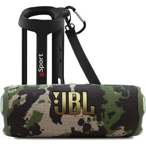 JBL FLIP 7 Waterproof Portable Speaker Bundle with gSport Silicone Sleeve (Black)