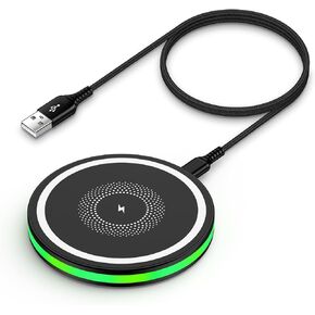 Wireless Charger for Samsung Android Fast Wireless Phone Charger Charging Pad Wireless Fast Charger for Samsung Galaxy S25 Ultra S25 Plus S25 S24 S23 S22 S21 S20 S10,iPhone 16 Pro Max Plus 15 14 13 12