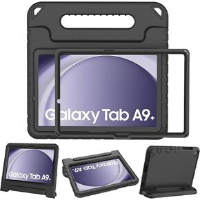 LTROP Kids Case for Samsung Galaxy Tab A9+ Plus 2023 (SM-X210/X216/X218) 11 Inch, Built-in Screen Protector, Shockproof Convertible Handle Stand Galaxy Tab A9 Plus Case Cover, Blue