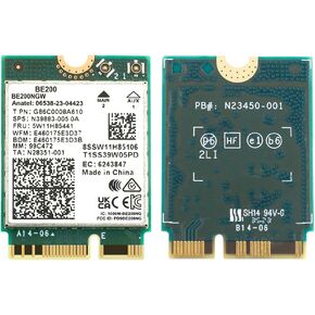 BE200NGW WIFI 7 Wireless Card ، M.2 NGFF ، Tri-Band 9300MBPS ، BT5.4 ، لا يدعم محول الشبكة AMD لنظام التشغيل Windows 10/11