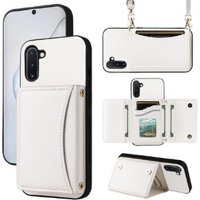 Wallet Case for Samsung Galaxy Note 10 5G with Crossbody Strap Premium PU Leather Card Holder Shockproof Heavy Duty Full Body Cell Phone Cover for Note10 Notes 10s Ten Not S10 Women Men Purple in Kuwait