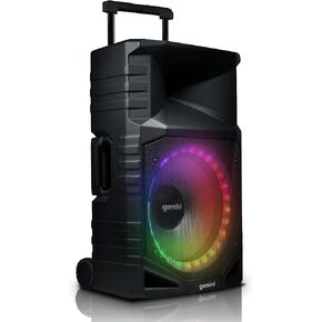 Gemini Sound GXP-T1500 All-Weather Portable Bluetooth PA Speaker System with RGB LED Party Lighting, 15" Woofer, Mic/Guitar Inputs, USB/FM Radio, Wireless Stereo Link, IPX4 Rating