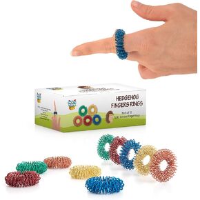 Pick A Toy Sensory Ring and Fidget Toy 3 Pack, Soft, Flexible Rubber Rings with Spikes, Engaging and Calming Sensory Toys Bracelets for Children, Youth, Adults