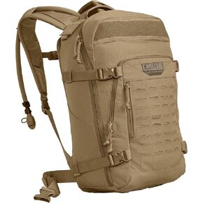 CamelBak Sparta Tactical Hydration Backpack with 100oz/3L Mil Spec Crux Reservoir Bladder - MOLLE, Coyote