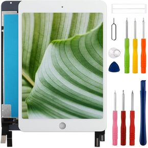 New LCD Touch Screen Digitizer Assembly for iPad Mini 4 2015 7.9'' A1538 A1550 Touch Screen Digitizer Assembly Replacement with Upgraded Repair Tools Kit-White