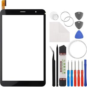 Touch Screen Panel Digitizer (Without LCD Display) Compatible with NUU TAB 8 T0801L T0802L 8 inch with Tools