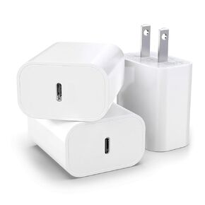 3 حزمة 30W USB TYPE C WALL ADAPTER ADAPTER BRICK for iPhone 16E 16 PRO MAX/15/14/13/12/11 بالإضافة إلى كتلة الشحن السريعة الشاحن ، iPad 11 A16 2025 ، iPad Air Pro 11 ، Google Pixel 9 ، Samsung S24 S10 & More