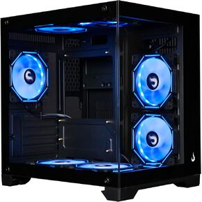 Case Computer Rise Mode USA Galaxy Glass M Mini, Mini Tower Tempered Glass, M-ATX Black