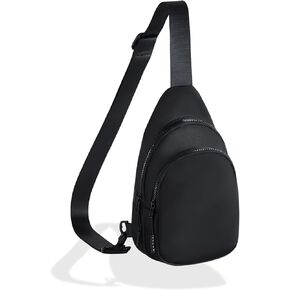 حقيبة حبال Forzarocket مقصورة مزدوجة مع حزام طويل 66 " - حقيبة Crossbody مع حزام موسع - نساء Men Fanny Pack - سستة متينة ثنائية الاتجاه - حقيبة ظهر مضغوطة - بالإضافة إلى الحجم الصدي