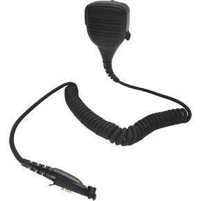 Waterproof Shoulder Mic with 3.5mm Listen Earpiece Walkie Talkie Lapel Microphone Hands Free Speaker Mike for Motorola Retevis Radio hd1 rt29 rt47v nr30 gp328plus(Black)