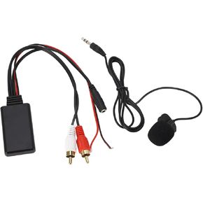 Bluetooth AUX Module 2 RCA Cable Adapter with Hands‑Free Microphone