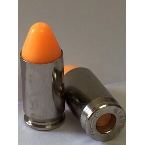 (10) Metal Action Trainers Orange Dummy Rounds Snap Caps .380 ACP