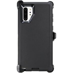 WallSkiN Case for Galaxy Note 9 (6.4") Heavy Duty Full Body Military Grade Drop Protection Carrying Cover Holder | Holster for Men Belt with Clip Stand – Black/Black