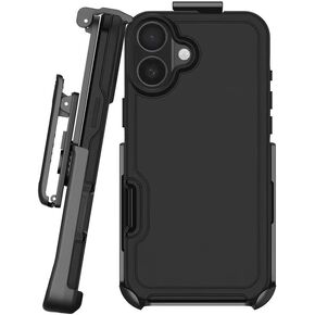 BELTRON Case with Belt Clip for iPhone 16 Pro, Industrial Strength, Military-Grade Protection, Hybrid Case & Belt Clip Holster Combo Compatible with Magsafe (Jet Black)
