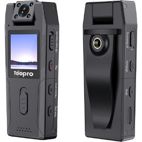 1080P Body Camera with Audio and Video Recording, 180° Rotating Lens, 8-Hour Battery, Night Vision, Wearable Camcorder for Personal, Civilian, and Police Use