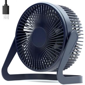 Chchmu USB Fan 5 Inch Mini USB Desk Table Fan Personal Portable Desktop Cooling Fan Powered by USB PC Netbook for Camping Home Office Outdoor Travel, Orange