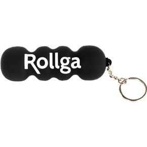 Rollga Micro Hand & Foot Roller for deep tissue massage and trigger point release, solid rubber, black color