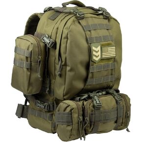 3VGEAR Paratus 3-Day Tactical Backpack, 40L - MOLLE Military Backpack with Rapid Deployment Pack, Pouches, Laptop Sleeve