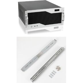 5U Liquid Cooling Chassis Silver with 20" Sliding Rail