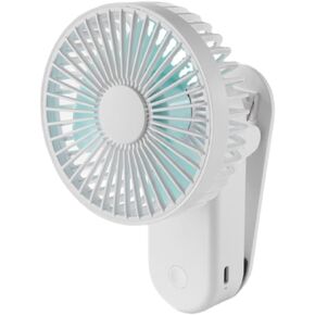Magnetic Clip on Fan, Rechargeable Portable Clip on Fan, 3 Speeds Quiet Personal 90° Rotate Fan for Golf Cart Camping Tent Office Desk (White)