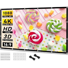 80 inch Projector Screen for Home Theater, Video, Game