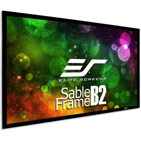 Elite Screens Sable Frame B2, 110 Inch Projector Screen Diag. 16:9, Active 3D 4K / 8K Ultra HD ISF Material Fixed Frame Home Movie Theater Projection Screen with Kit, SB110WH2-Z, CineWhite UHD-B