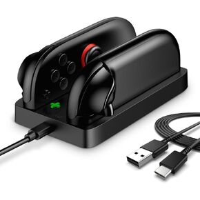 i-Blason Charging Dock Compatible with Nintendo Switch 2 for JoyCon Controller, Portable Slim Small Lightweight Minimalist Charger Station with Charging Cable & LED Indication