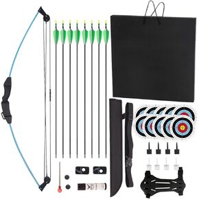 SOPOGER Youth Bow and Arrow Set Teens Youth Archery Set, Beginner Bow and Arrow for Kids 8-12 Outdoor Games for Boys and Girls Gifts with EVA Target