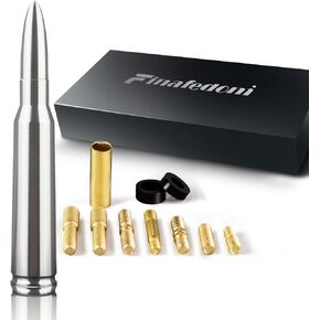 Antenna Bullet Bullet 50 Cal Bullet Car Truck Truck Accessories Silverado 1500 Ford F150 Dodge RAM 1500 GMC Sierra 1500 Ranger Short antena para Carro (Chrome ، 5.5inch)
