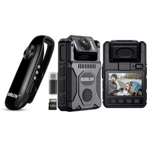 BOBLOV 007 128GB Small Body Cameras, Easy-User-Friendly, Portable Pocket Tiny Body Cams with Back Clip M7 128G 1080P HD Body Camera with 180 Rotatable Lens, 4000mAh Battery with GPS