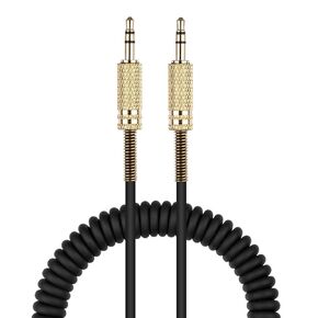 BUTIAO for Marshall Speaker Cable, Replacement Aux Extension Cord 3.5mm Coiled Audio Cable for Marshall Action II Stanmore II Woburn II Stockwell Bluetooth Speakers