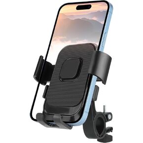 Kairiyard Motorcycle Phone Mount, 1s Auto Lock Bike Phone Holder, Bicycle Handlebar Cell Phone Mount 360 Degree Rotatable for Mountain Bike ATV Electric Scooter
