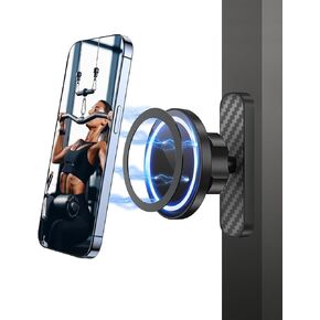 Gym Magnetic Phone Holder for Magsafe, 360 Adjustable Durable Magnetic Mount for 4-6" Smartphones, Scratch-Proof Alloy Base, Compact Portable for Phone 15/14/13/12 and Android Devices