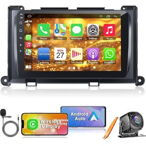 Car Radio for Toyota Tacoma 2005-2015, Android 13.0 (4G RAM 64G ROM) 9 Inch 5G WiFi Tacoma Stereo Support Carplay/Android Auto,GPS Navigation with Bluetooth,Backup Camera 1080P,SWC/FM Radio