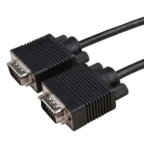 HD15 Male to Male VGA Video Cable for TV Computer Monitor (10Ft, Black Conntector)