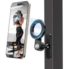 A2C Foldable Arm Gym Magnetic Phone Holder for MagSafe, Dual Magnet Fitness Phone Mount Accessory, 360° Adjustable & Hands-Free, Portable Workout Essentials Gift for iPhone 16/15/14/13/12 Series