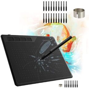 GAOMON S620 Pen Tablet & 20 Pen NIBS- Graphics Drawing Tablet for Digital Drawing/ 2D 3D Animation/Annotating Signing/Online Tutoring