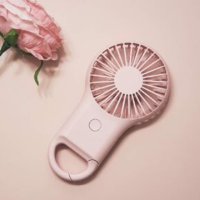 handheld fan Magnetic Clip on Fan Rechargeable Portable Fan for Golf Cart Camping Tent portable fan Easier hiking(Pink)