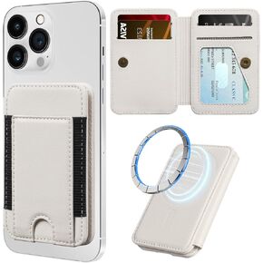 Lohasic for Magsafe Wallet لـ Mag Safe ، RFID قابلة للفصل حظر 10 بطاقات حامل لمحافظ الهاتف ، محفظة مغناطيسية جلدية لـ iPhone 16/15/14/13/12 Pro/Pro Max/Plus 6.1 "6.3" 6.9 "، Black