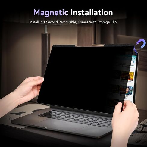 IPROKKO Privacy Screen for Surface Pro 7 Plus/7/6/5/4/(12.3 inch), Magnetic Removable Microsoft Surface Privacy Filter, Laptop Anti Glare Blue Light Screen Protector in Kuwait
