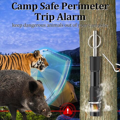 Perimeter Trip Alarm,Camp Security Perimeter Trip Wire Alarm,Early Warning Security System for Camping Hiking and Property Safety/Bear Deterrent,Use 209 Primers (2 Packs Green) in Kuwait